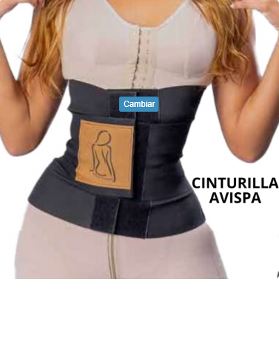 FAJA CINTURILLA DE AVISPA (TALLA M) NEGRA